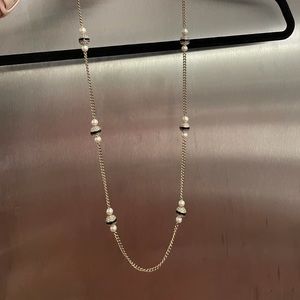 J.Crew Long Enamel Crystal Necklace